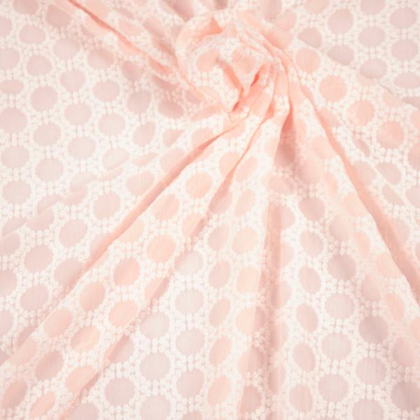 Hilco Chiffon Stickerei Adalia rosa